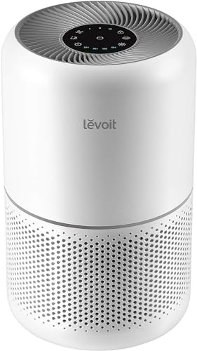 LEVOIT Air Purifier for Home Allergies Pets Hair in Bedroom, Covers Up to 1095 Sq.Foot Powered by 45W High Torque Motor, 3-in-1 Filter, Remove Dust Smoke Pollutants Odor, Core 300 / Core300-P, White - White - Basic Purifier