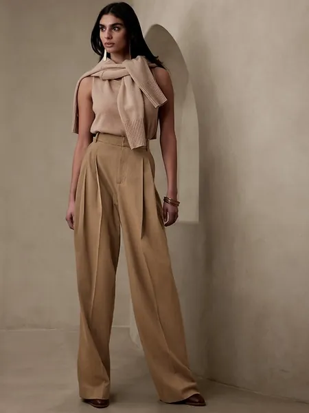 Siena Wide-Leg Italian Wool Pant