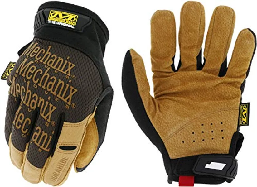 Mechanix Wear Handschuhe aus Leder, Größe M, Braun/Schwarz