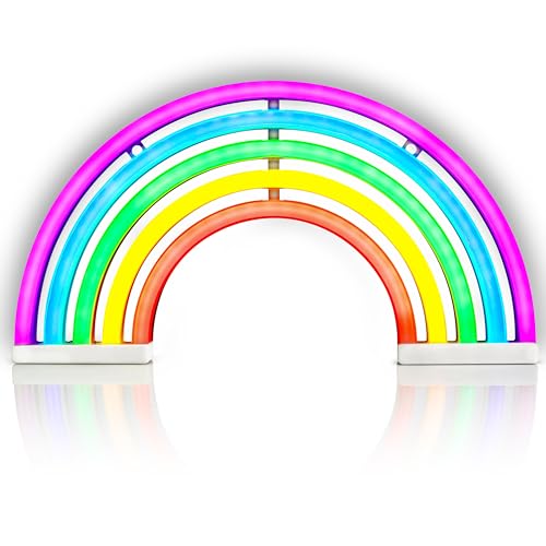 The Glowhouse Premium Rainbow LED Neon Light Sign Bedroom Wall Light Lamp Home Nursery Room