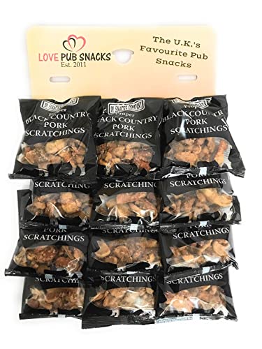 Proper Black Country Pork Scratchings Pub Card 12X60G - 60 g (Pack of 12)