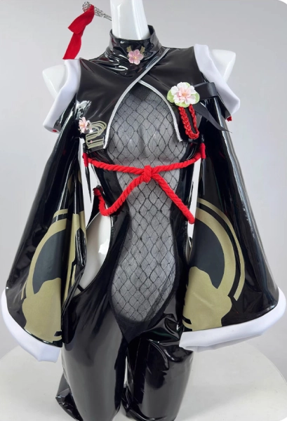 Goddess of Victory: Nikke Sakura Cosplay Costume Cherry Blossom Sexy Translucent Bodysuit Set