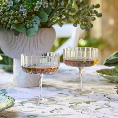 Eden Clear Cocktail Coupe Glasses Set of 2