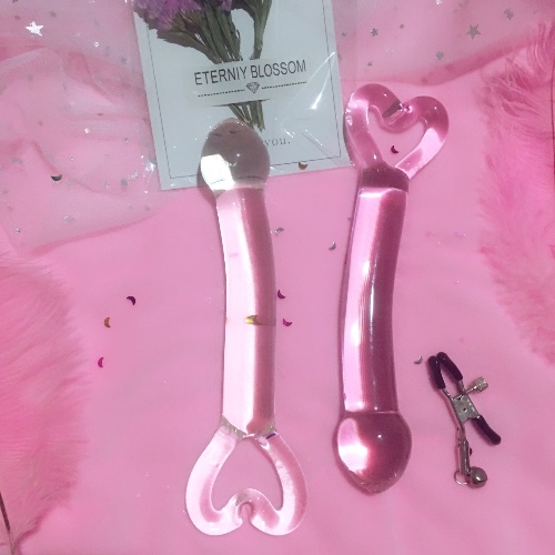 Magic Glass Wands - Curved Heart Wand