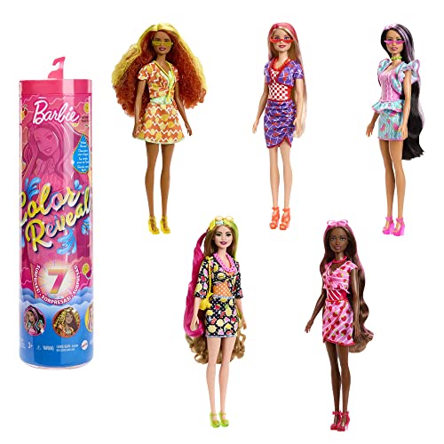 Barbie Color Reveal Doll & Accessories, Scented Sweet Fruit Series, 7 Surprises, 1 Barbie Doll (Styles May Vary) - Sweet Fruit Series