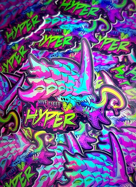 Hyper Queen - Vinyl Holographic Sticker
