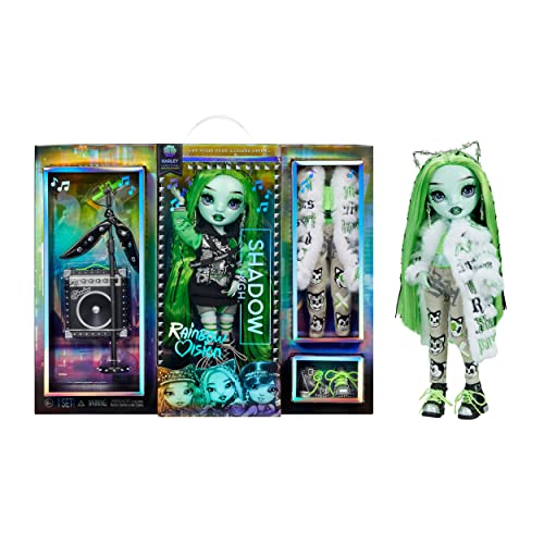 Rainbow High Vision and Neon Shadow-Harley Limestone (Neon Green) Posable Fashion Doll. 2 Designer Outfits to Mix & Match, Rock Band Accessories Playset, Great Toy Gift Kids 6-12 Years & Collector