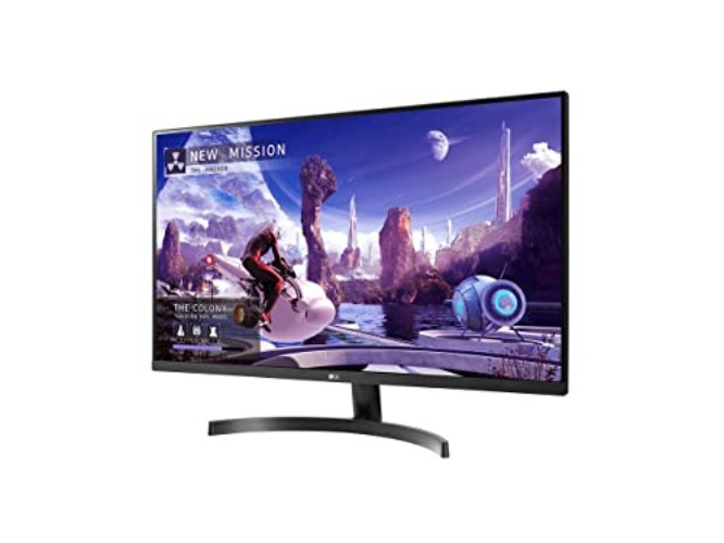 LG 27QN600-B 27” QHD (2560 x 1440) IPS Display with FreeSync, sRGB 99% Color Gamut, HDR10 with a 3-Side Virtually Borderless Design, Black