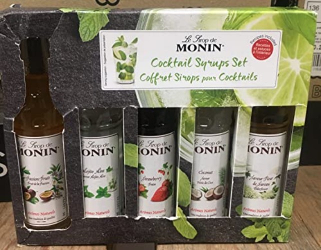 Le Sirop De Monin Cocktail Syrups Set - Coconut - 50 ml (Pack of 5)
