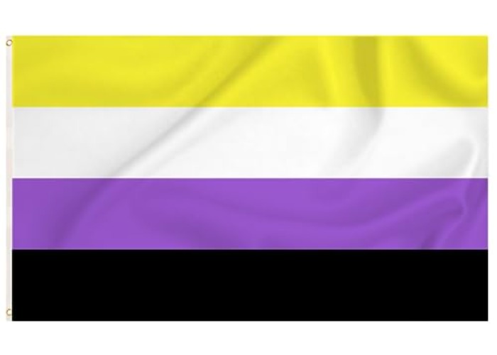 Storm&Lighthouse Non Binary Flag LGBTQ Flags Gay Pride Flags 5ft x 3ft with Metal Eyelets Pride Decorations