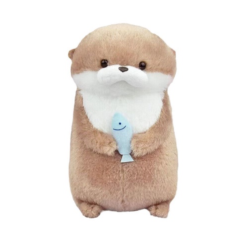 1Pcs Cute Otter Holding Fish Plush!