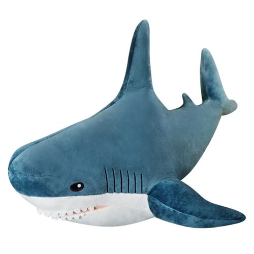 31Inch Giant Plush Shark Toy Pillow，Soft Shark Plush Toy，Cute Pillow Cushion Toy Doll Gifts for Children and Girls (31 inches, Blue) - 31 inches - Blue