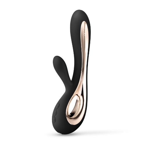 LELO SORAYA 2 Rabbit Vibrator for Women Rabbit Sex Toy Massager for Clitoral and G Spot Pleasure, Waterproof & Wireless Toys for Her Adult Pleasure Black