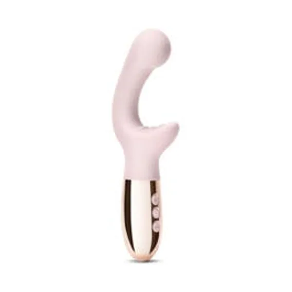 Le Wand - XO Double Motor Wave Rechargeable Dual Stimulation Vibrator (Rose Gold)