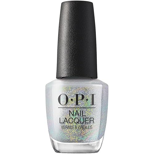 OPI Nail Lacquer Nail Polish | Opaque Light White & Gray Shimmer Chip Resistant Nail Polish | Vegan, Fast Drying, Streak Free - I Cancer-tainly Shine