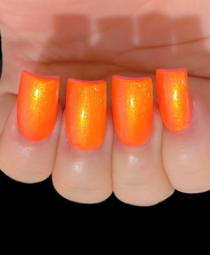Polish Me Silly Heatwave Glow - Neon Orange Yellow Gold NEON Glow Pop Collection MultiColor Shifting: Mylar Oil Slick Nail Polish - 0.5 Fl Oz (Pack of 1) - Heatwave Glow