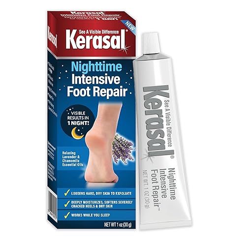 Kerasal Nighttime Intensive Foot Repair, Skin Healing Ointment for Cracked Heels and Dry Feet, 1 oz - Nighttime Foot Repair