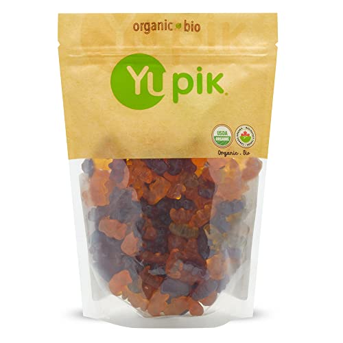 Yupik Gummy Bears, Organic, Gelatin-Free, Vegan Fruit, 1.1 lb, Non-GMO, Gluten-Free