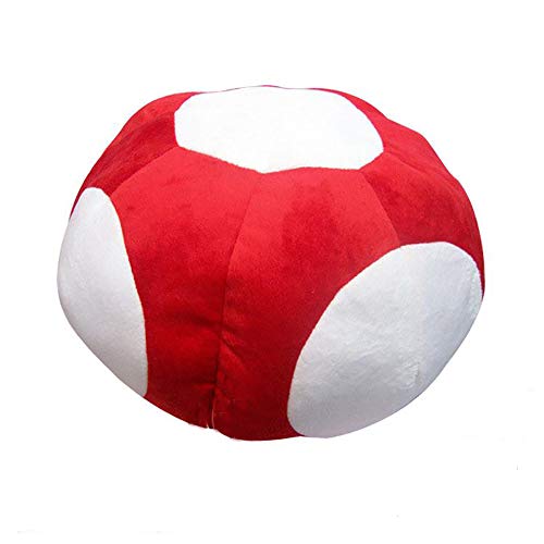 Mario Mushroom Hat Cap Red/White Plush Game Fancy Dress Cosplay Accessory Funny Gift for Adults Kids - Red