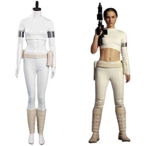 Star Wars Padme Amidala Cosplay Kostüm Damen Halloween Karneval Voller Anzug