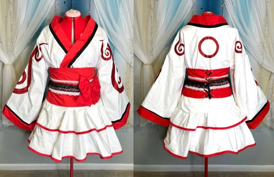 Okami Cosplay Kimono Dress Lolita Spirit Inu