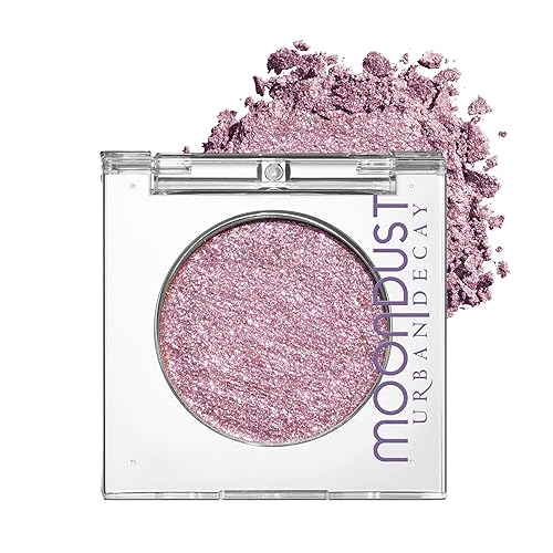 Urban Decay 24/7 Moondust Glitter Eyeshadow Single, Buildable Sparkly Eye Glitter, Long-lasting Shimmer Finish, Reflective Iridescent Eye Shadow Topper, Wet Look Effect - 0.06 oz - Glitter Rock (multidimensional pink sparkle)