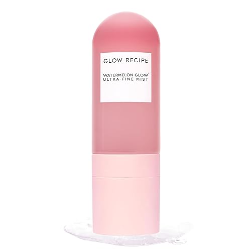 Glow Recipe Watermelon Glow Facial Spray + Hydrating Mist - Ultra-Fine Face Mist with Hyaluronic Acid + Hibiscus AHA to Refresh Dry Skin & Enhance Dewy Makeup - Suitable for All Skin Types (75ml)