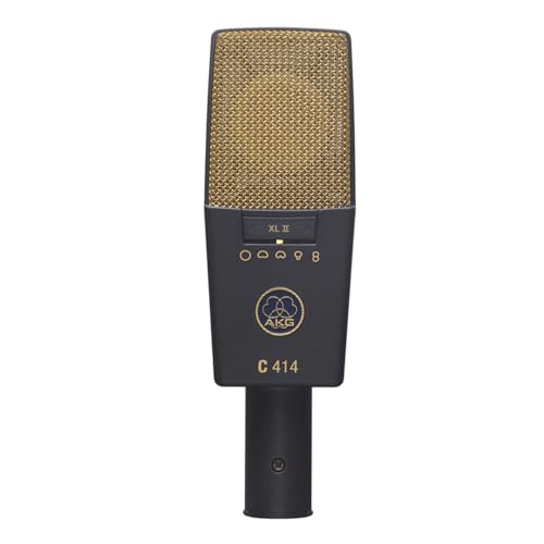 AKG Pro Audio C414 XLII Vocal Condenser Microphone, Multipattern, Black - C414 - Vocals - Single