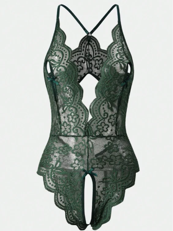 Green Lace Bodysuit