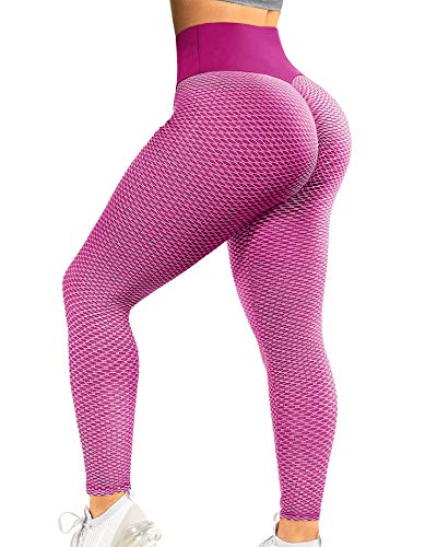 Scrunch Butt Lifting Leggings with Pockets for Women Butt Lift High Waisted Peach Lift TIK Tok Leggings Yoga Pants - XX-Large - #3 Pink