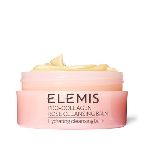 ELEMIS Pro-Collagen Cleansing Balm – 3-in-1 Facial Cleanser for All Skin Types, Daily Skincare to Soften, Deep Cleanse & Hydrate, Makeup Remover & Oil Cleanser for Face - Rose - 3.5 Fl Oz (Pack of 1)