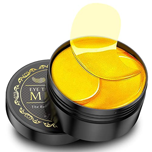 NAZANO Under Eye Patches - 30 Pairs - 24K Gold Eye Mask- Puffy Eyes & Dark Circles Treatments,Reduce Under Eye Bags and Smooth Wrinkles,Eye Skin Care Pads With Collagen - Gold
