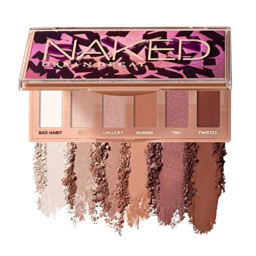 URBAN DECAY Naked Mini Eyeshadow Palette, 6 Multi-use Shades, Ultra-Blendable, Long-lasting Wear, Travel Eyeshadow Palette, Crease-free, Matte Shimmer or Metallic Colors, Vegan, Cruelty-free - Naked Mini - Sin