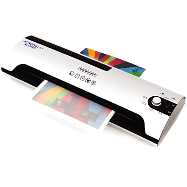 ACROPAQ Plastificadora A3 – Bolsas 80-150 Mic, botón antiatasco, caliente y frío – Máquina de laminación, máquina laminadora, laminadora, lámina laminadora A3 – blanco – AL3400