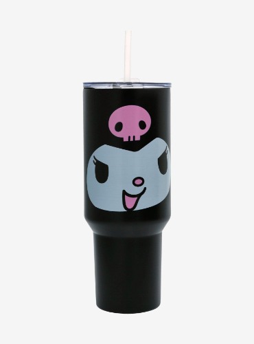 Kuromi Face Stainless Steel Travel Cup