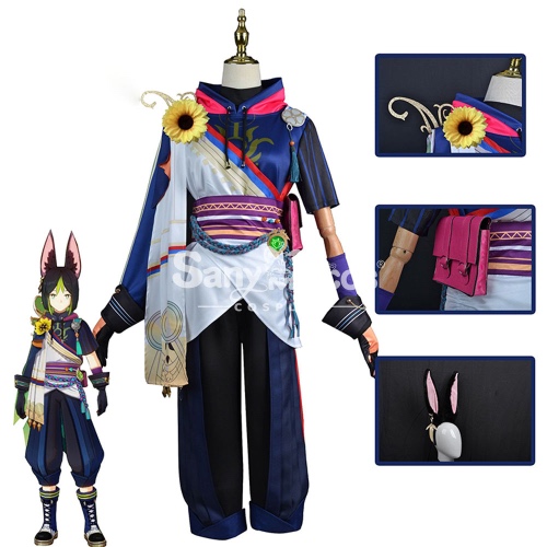 【In Stock】Game Genshin Impact Cosplay Tighnari Cosplay Costume Plus Size - M