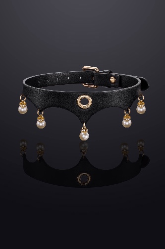 Luna Leather Collar Choker - Black