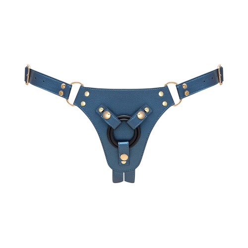strap-on-me® Generous Leatherette Harness Blue - Blue
