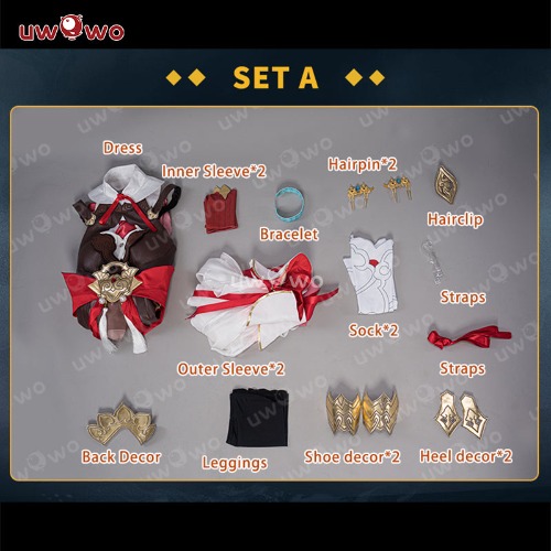 Uwowo Honkai Star Rail Tingyun Xianzhou Luofu Foxian HSR Cosplay Costume - 【In Stock】Costume L
