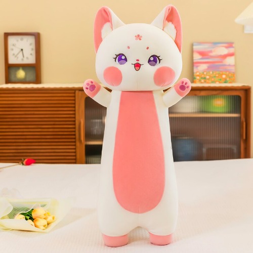 Towering Kitten Body Pillows - White / 90cm