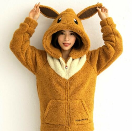 Pokemon warm Hoodie Eevee aimerfeel from JAPAN NEW L size pajama  | eBay