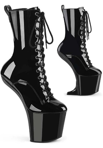 CRAZE-1040 [Black Patent] | PLATFORM BOOTS [PREORDER] | US 10 [WOMENS]