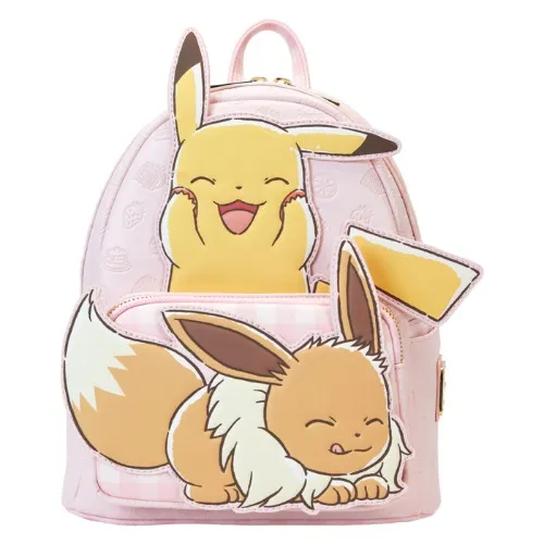 Pokemon - Pikachu & Eevee 10" Faux Leather Mini Backpack