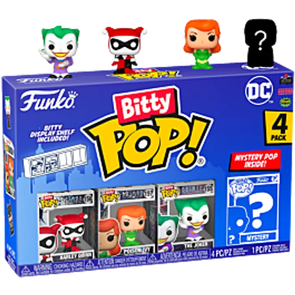 Batman: The Animated Series - Harley Quinn, Poison Ivy, The Joker & Mystery Bitty Pop! Vinyl Figure 4-Pack