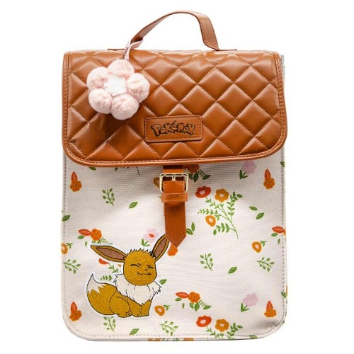 Pokemon - Eevee Floral Canvas Quilted Backpack - Clothing - EB Games Australia