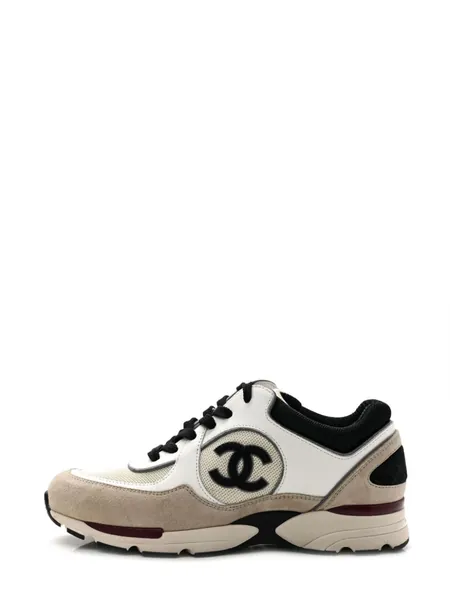 CHANEL suede panelled sneakers