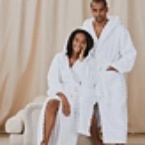 Unisex Hooded Ribbed Hydrocotton Robe