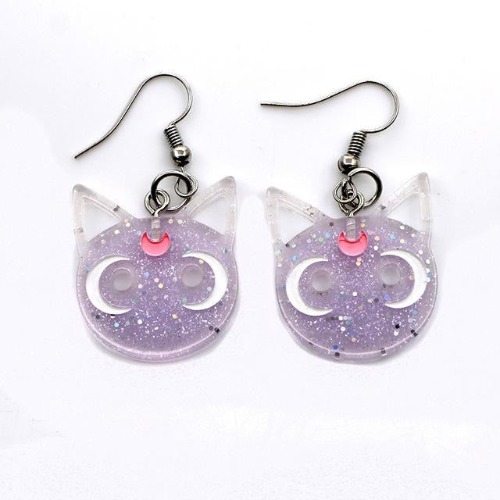 Luna Earrings - Purple