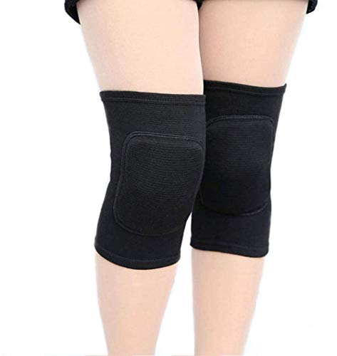 YICYC Volleyball Knee Pads for Dancers, Soft Breathable Knee Pads for Men Women Kids Knees Protective, Knee Brace for Volleyball Football Dance Yoga Tennis Running Cycling Workout Climbing - Black - Medium