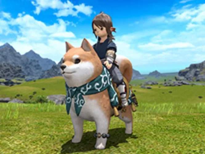 WITTLE PUPPY MOUNT ahem in ffxiv